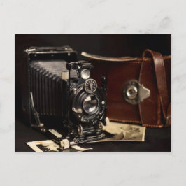 Vintage Kamera und Foto Postkarte