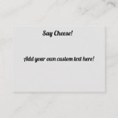 Vintage Kamera Visitenkarte (Rückseite)