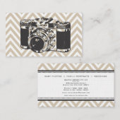 Vintage Kamera-Zickzack Fotograf-Geschäfts-Karten Visitenkarte (Vorne/Hinten)