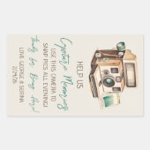 Vintage Kamerabenutzungsrichtungen Rechteckiger Aufkleber (Vorderseite)