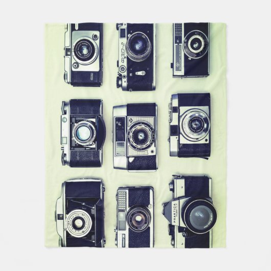 Vintage Kamerafilmung Fleecedecke (Vorderseite)