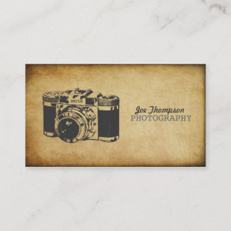 Vintage Kameragrunge-Fotografie-Geschäfts-Karten Visitenkarte