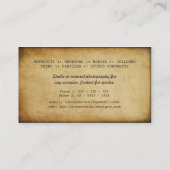 Vintage Kameragrunge-Fotografie-Geschäfts-Karten Visitenkarte (Rückseite)