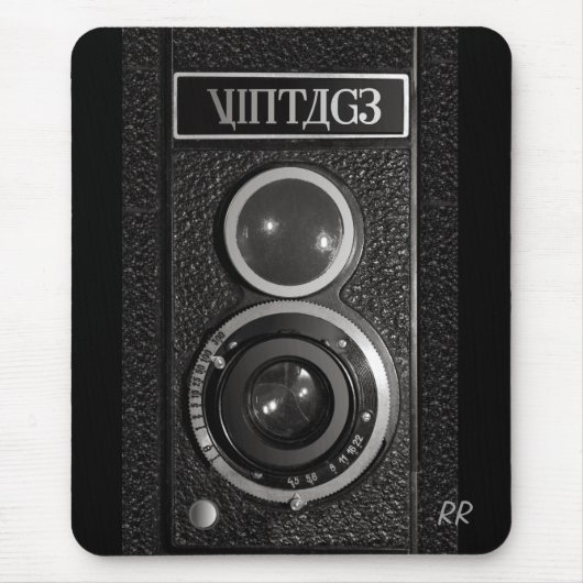 Vintage Kameraobjektiv-Mäusematte Mousepad (Vorne)