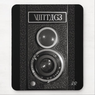 Vintage-Kameraobjektiv-Mauspad Mousepad