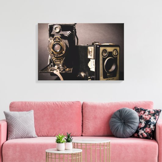 Vintage Kameras eingepackte Leinwand (Insitu (Wohnzimmer))