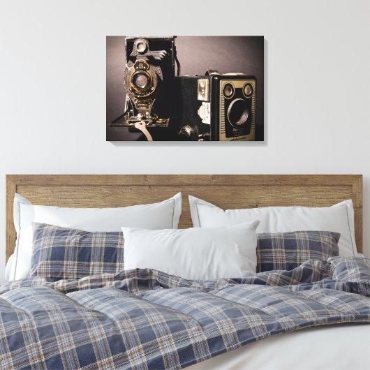 Vintage Kameras eingepackte Leinwand (Insitu (Schlafzimmer))