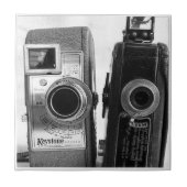 Vintage Kameras Fliese (Vorderseite)