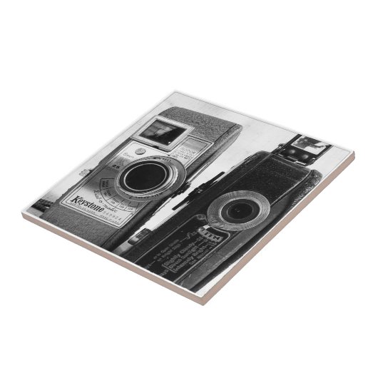 Vintage Kameras Fliese (Seite)