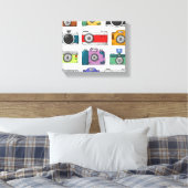 Vintage Kameras Leinwanddruck (Insitu (Schlafzimmer))