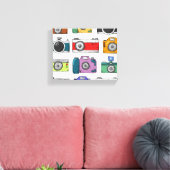 Vintage Kameras Leinwanddruck (Insitu (Wohnzimmer))