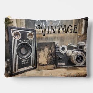Vintage Kameras mit Vintagem Druck Zubehörtasche