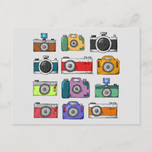 VINTAGE-KAMERAS POP-ART-POSTKARTEN POSTKARTE