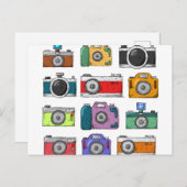 Vintage Kameras Postkarte (Vorne/Hinten)