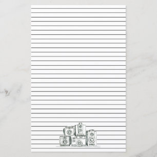 Vintage Kameras, schwarz gestrichene Letter-Statio