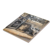Vintage Kameras und Foto Fliese (Seite)