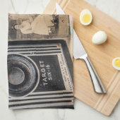 Vintage Kameras und Foto Geschirrtuch (Viertel Falte)