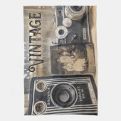Vintage Kameras und Foto Geschirrtuch (Vertikal)
