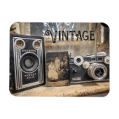 Vintage Kameras und Foto Magnet (Horizontal)