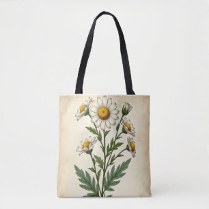Vintage-Kamille-Garten – Antike Botanische AOP Tasche