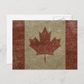 Vintage Kanada-Flagge Postkarte (Vorne/Hinten)