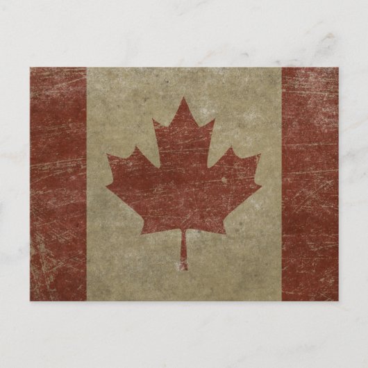 Vintage Kanada-Flagge Postkarte (Vorderseite)