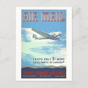 Vintage Kanada Luftpostwerbung Postkarte