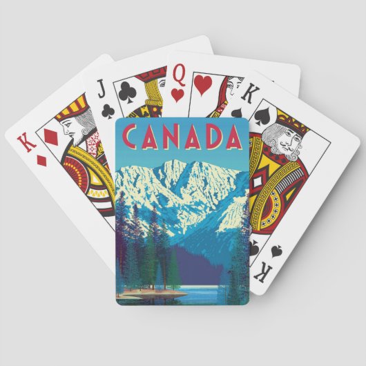 Vintage Kanada Reiseplaner Spielkarten (Rückseite)