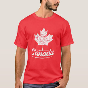 Vintage Kanadaflagge Kanadische Flagge Ahornblatt T-Shirt