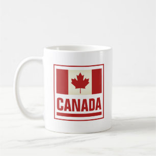 Vintage kanadische Ahornblattflagge Kanadas Kaffeetasse