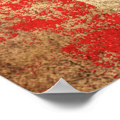 Vintage kanadische Flagge mit rauer Ära Poster (Ecke)