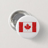 Vintage kanadische Flagge - Word-Flagge Button (Vorne & Hinten)