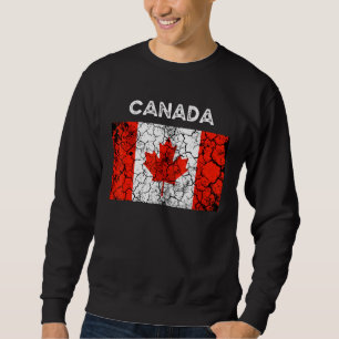 Vintage kanadische Flaggenführerinnen Frauen Sweatshirt
