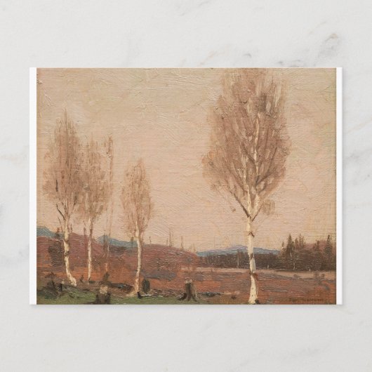 Vintage kanadische Landschaft Tom Thomsons Birches Postkarte (Vorderseite)