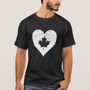 Vintage kanadische Liebe Herzmuskelleder Kanadisch T-Shirt