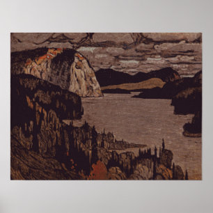 Vintage kanadische Malerei J.E.H. MacDonald Solemn Poster