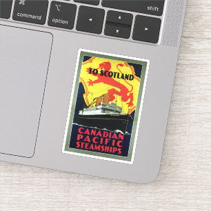 Vintage kanadische pazifische Dampfschiffe nach Sc Aufkleber