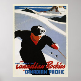 Vintage kanadische Rockies Skizze Poster
