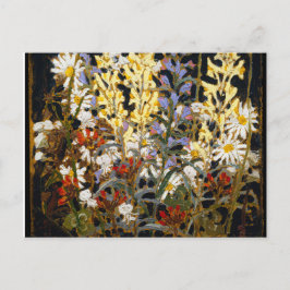 Vintage kanadische Wildblumen von Tom Thomson Postkarte