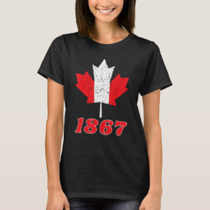 Vintage kanadisches Ahornblatt Kanada 1867 Kanada T-Shirt