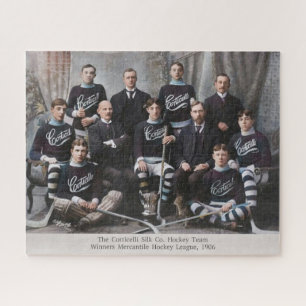 Vintage kanadisches Hockey 1906 Puzzle