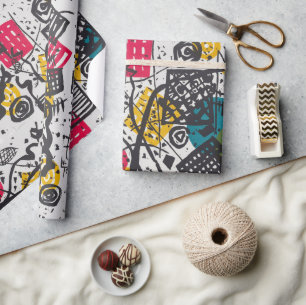 Vintage Kandinsky Kleine Welten V Bauhaus Abstrakt Geschenkpapier