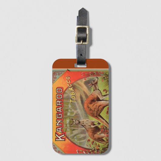 Vintage Kangaroo-Werbung Gepäckanhänger (Vorderseite Vertikal)