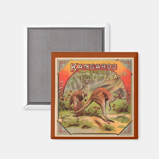Vintage Kangaroo-Werbung Magnet (Vorderseite/Rückseite)