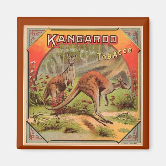 Vintage Kangaroo-Werbung Magnet (Vorne)