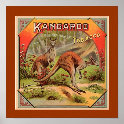 Vintage Kangaroo-Werbung Poster (Vorne)