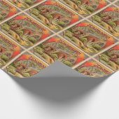 Vintage Känguruwerbung Geschenkpapier (Ecke)