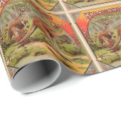 Vintage Känguruwerbung Geschenkpapier (Rolleneckpunkt)