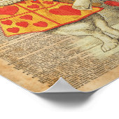 Vintage Kaninchen-Alice im Wunderland Poster (Ecke)