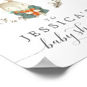 Vintage Kaninchen Babydusche Begrüßungszeichen Poster (Ecke)